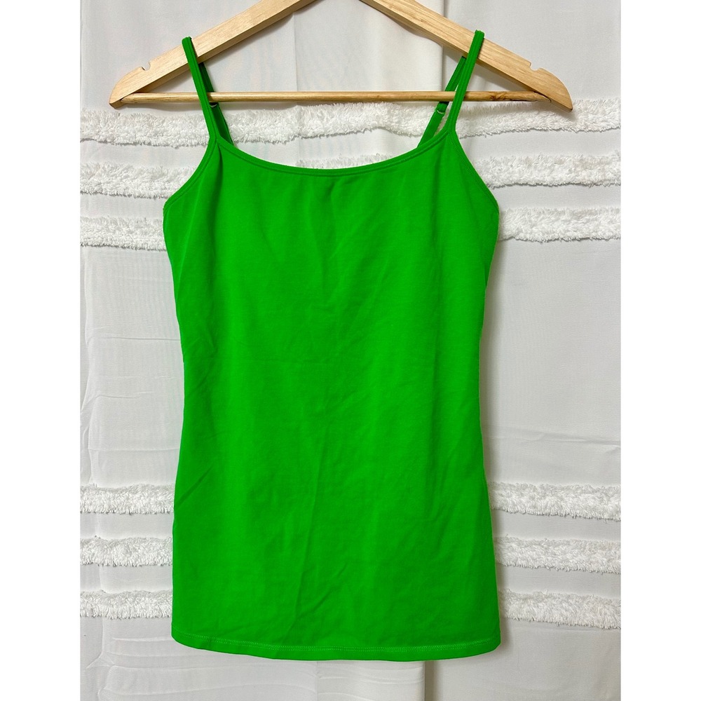 Y2K Express Sexy Basic Bra Cami Green Adjustable Strap Bra Tank Top Womens M